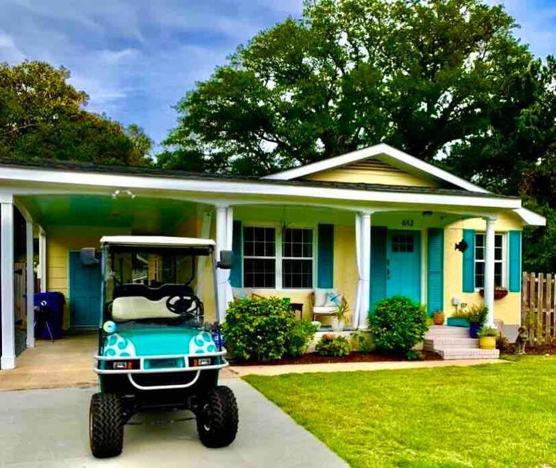 Downtown- Sunshine Cottage And Golf Cart Southport Exterior photo